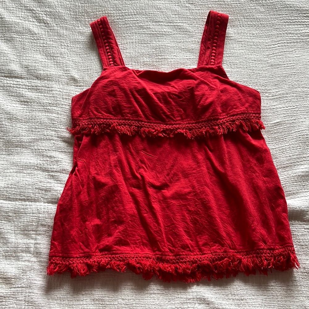 Red jcrew tank
